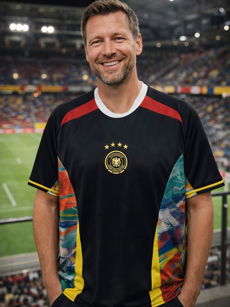 Maillot noir de l'Allemagne style rétro vintage