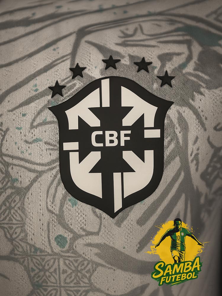 Logo du maillot du Brésil blanc