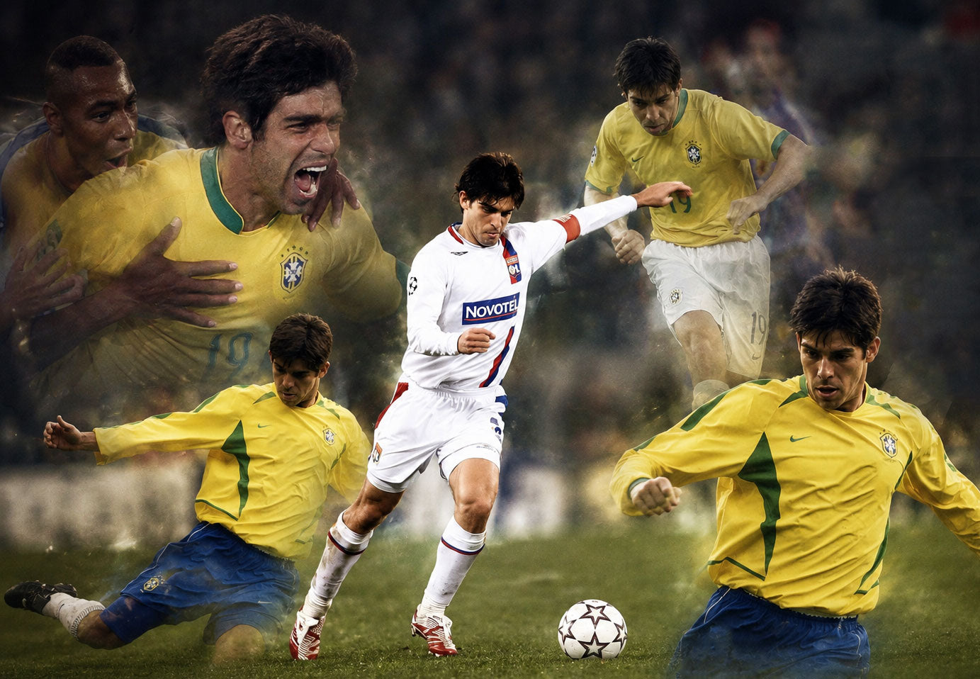 Juninho tirant plusieurs coup-francs