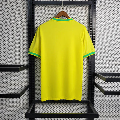 MAILLOT DU BRÉSIL "OISEAUX" JAUNE