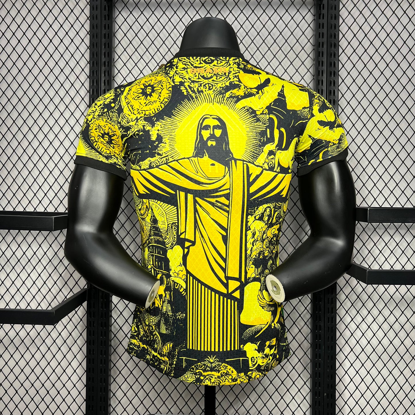 MAILLOT DU BRÉSIL "JÉSUS-CHRIST" JAUNE/NOIR