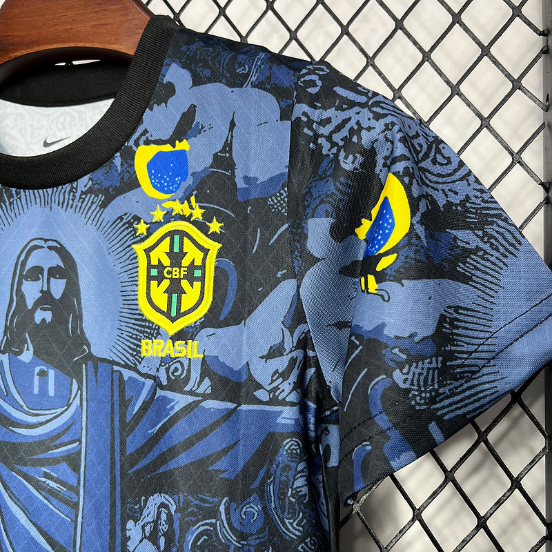 MAILLOT DU BRÉSIL "JÉSUS-CHRIST" JAUNE/NOIR