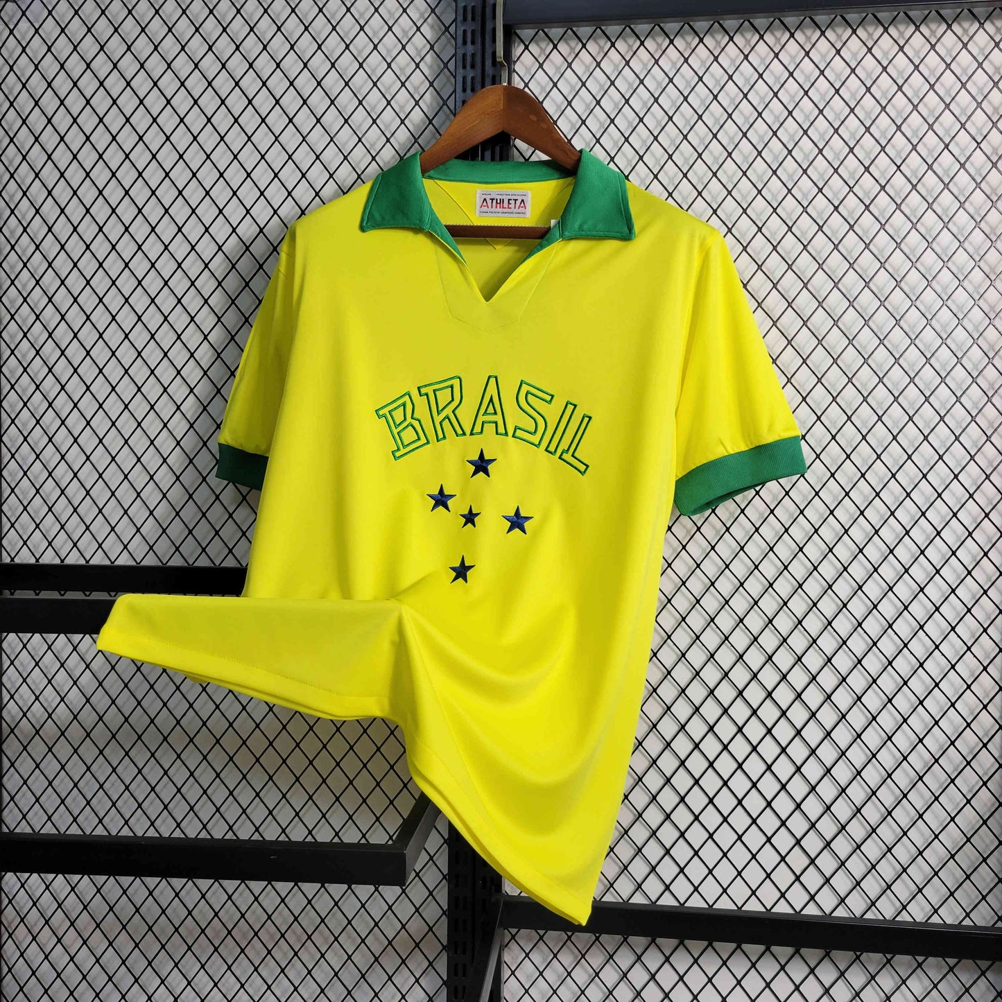 MAILLOT DU BRÉSIL "RÉTRO" NOIR