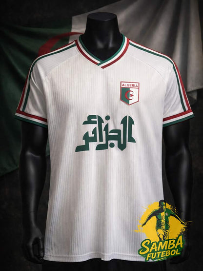 Maillot de l'Algérie vintage blanc tricolore