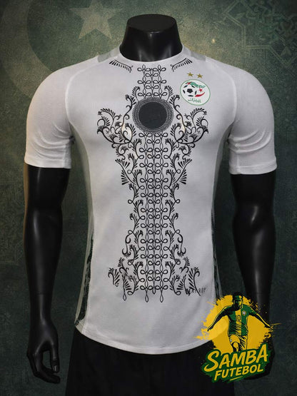 Maillot d'Algérie "Zellige" blanc de face