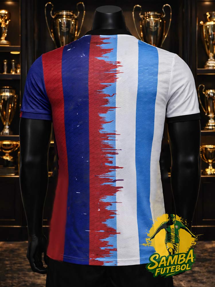 Maillot Argentine Barcelona 2026 dos – fusion bandes albicelestes et blaugrana
