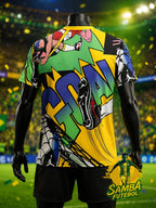 Maillot Brésil Goal !! 2026 vue de dos – typographie GOAL géante et illustration de but – Samba Futebol