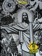 Dos du maillot concept du Brésil gris et noir 2025/2026 avec motif du Christ Rédempteur