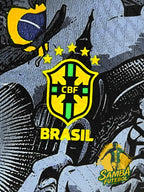 Logo du maillot gris du Brésil Jésus-Christ