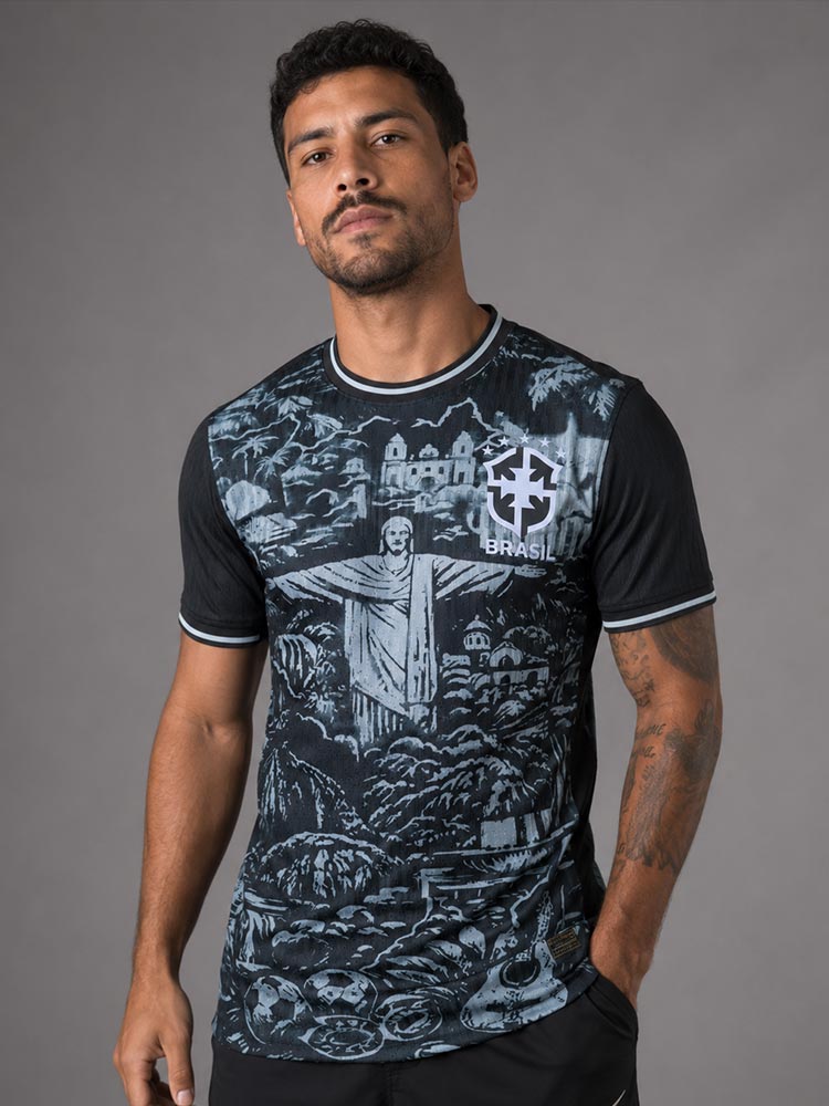 BRAZIL "JESUS CHRIST" BLACK JERSEY