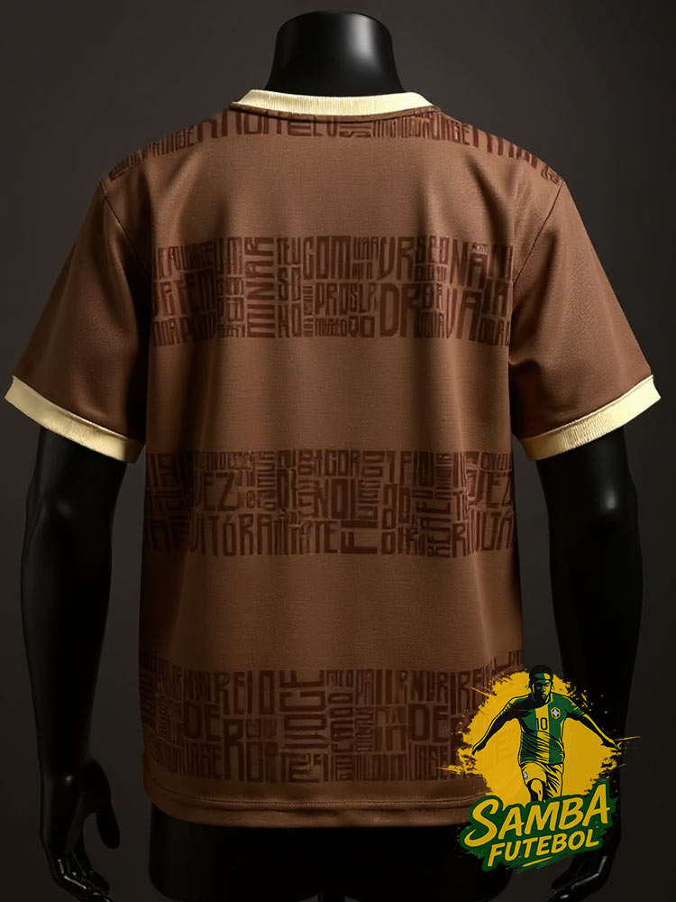Maillot spécial marron de Flamengo, vue de dos
