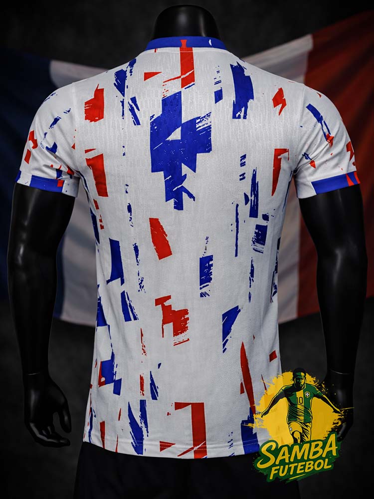 Maillot de la France tricolore concept Samba Futebol vue de dos