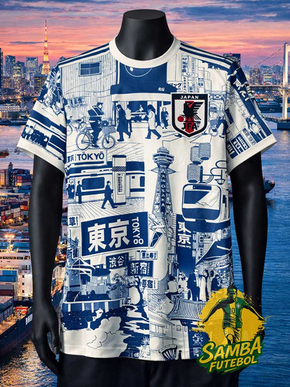 Maillot du Japon "Tokyo/Osaka" bleu