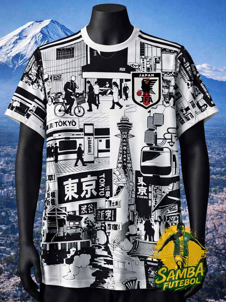 Maillot du Japon "Tokyo/Osaka" noir