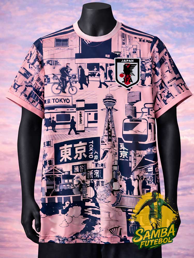 Maillot du Japon "Tokyo/Osaka" rose