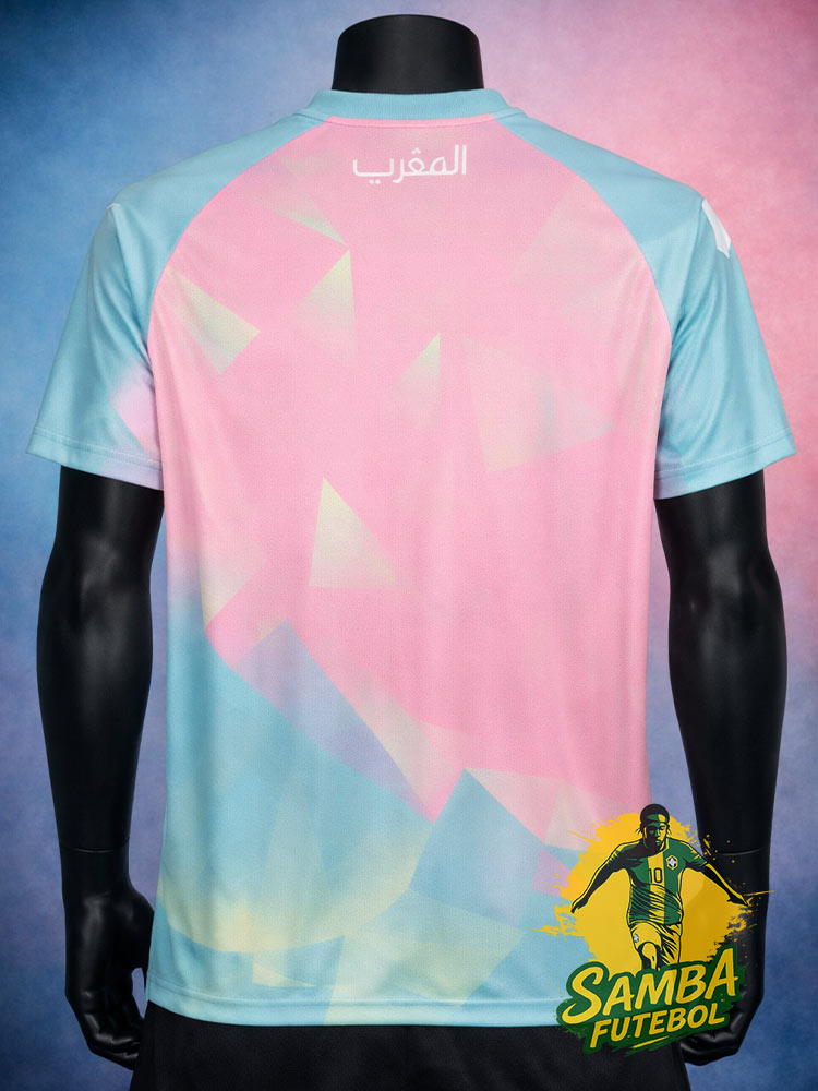 Maillot du Maroc bleu et rose