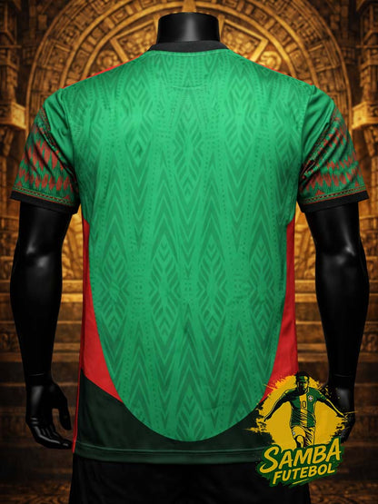 Maillot du Mexique "Templo" vert, vue de dos