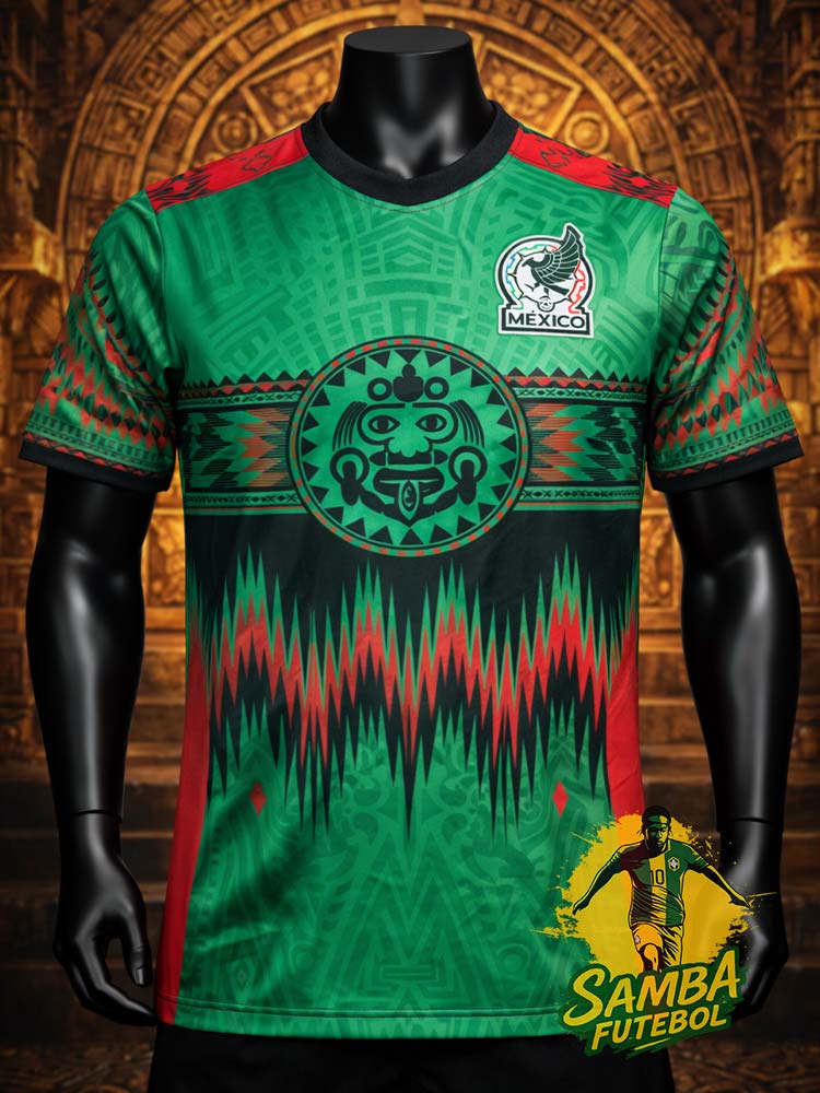 Maillot du Mexique "Templo" vert