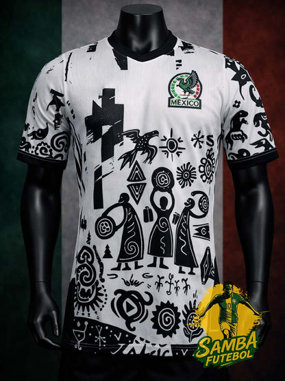 Maillot du Mexique "Ritual" noir et blanc