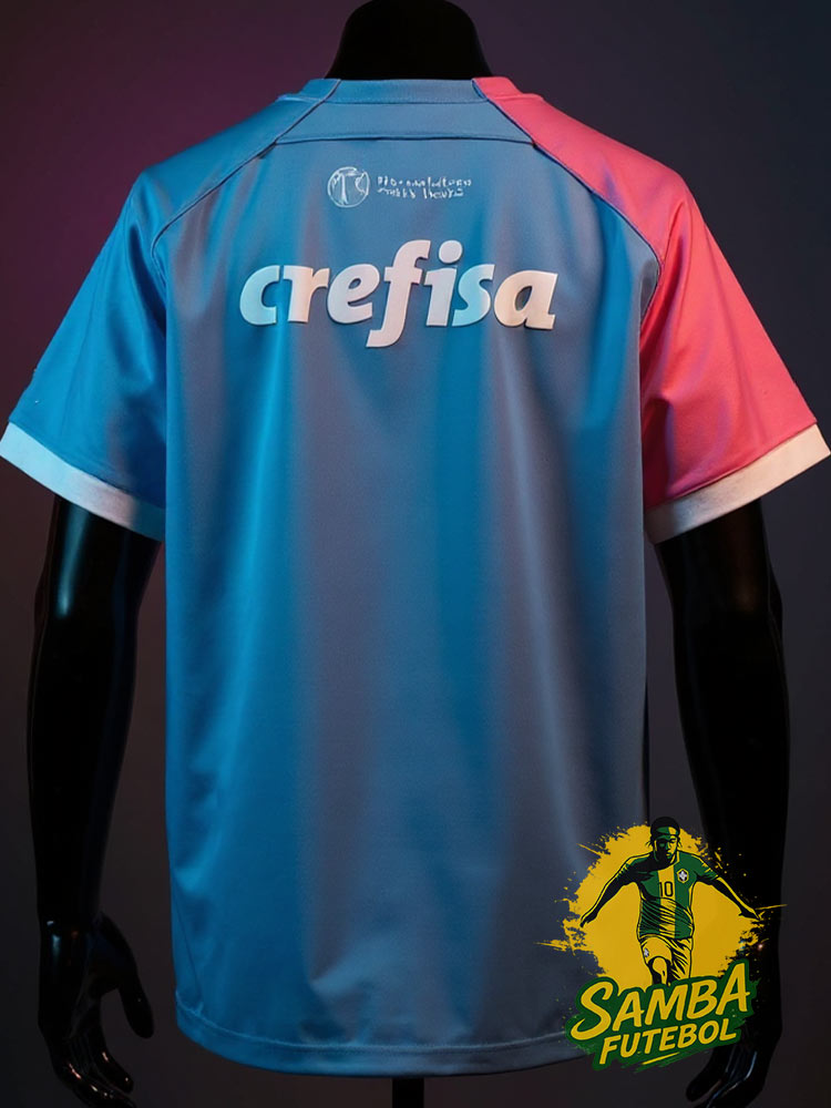 Maillot de Palmeiras bleu et rose