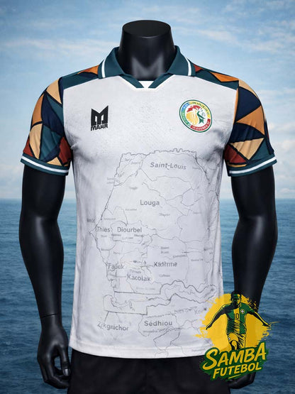 Maillot Sénégal blanc avec carte du pays