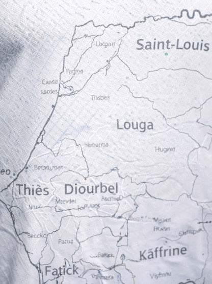 Maillot Sénégal blanc avec carte du pays