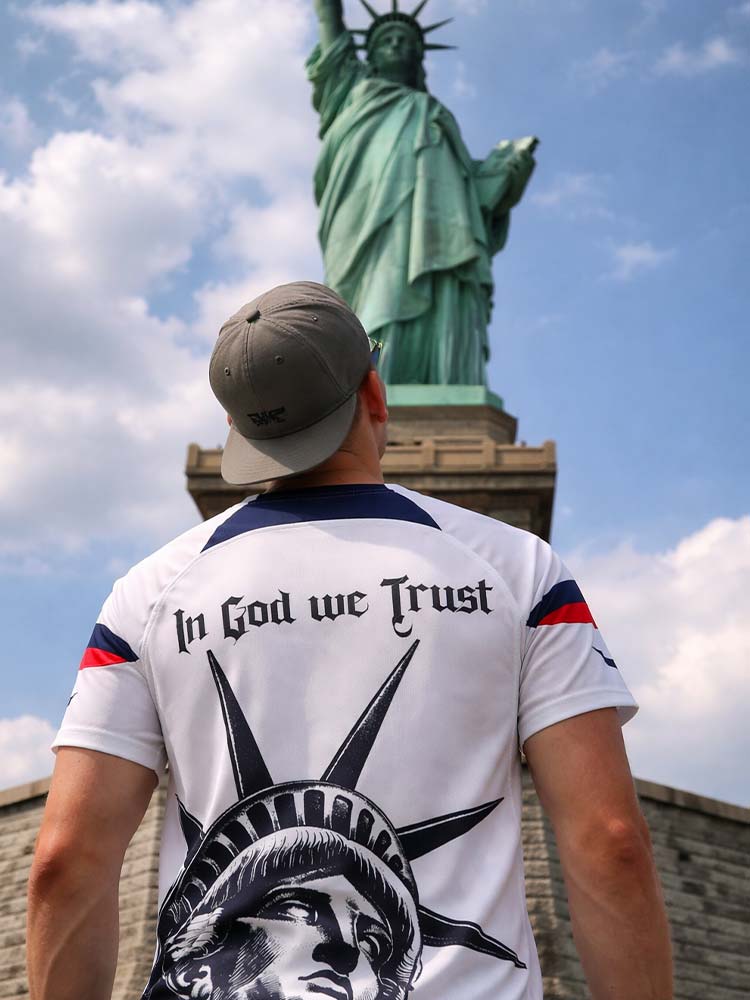 Maillot des USA blanc avec la statue de la liberté