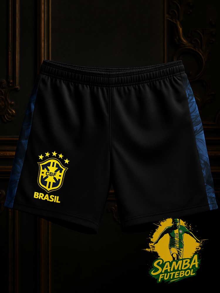 Short du maillot du Brésil "J"sus-Christ" couleur gris nuit