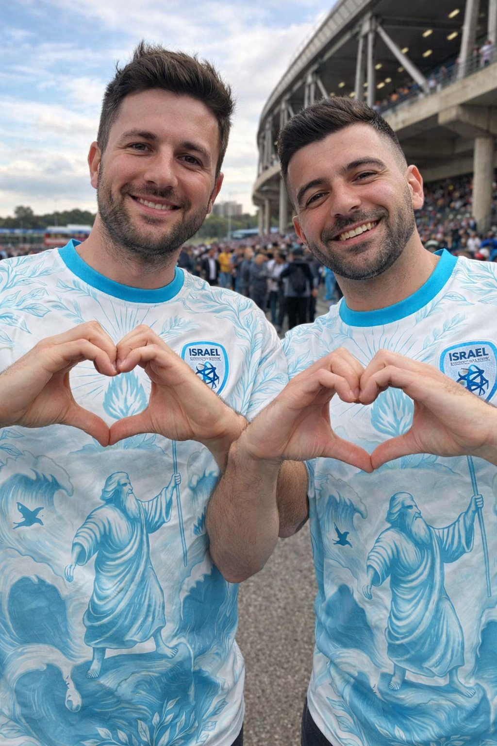 Supporters avec le maillot d'Israël